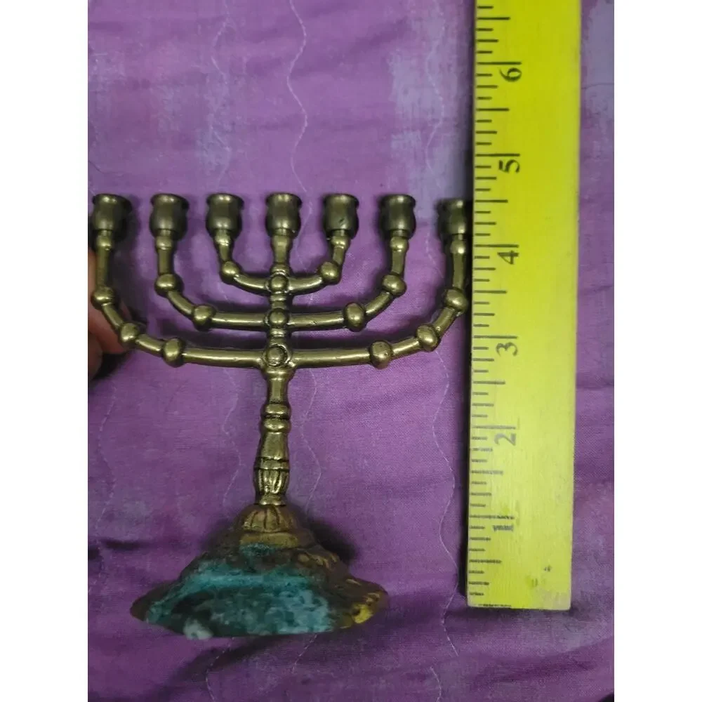 Jewish Candlesticks Menorah Brass Hanukkah Lights
